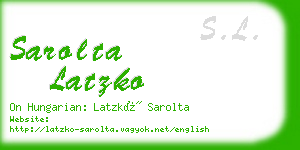 sarolta latzko business card